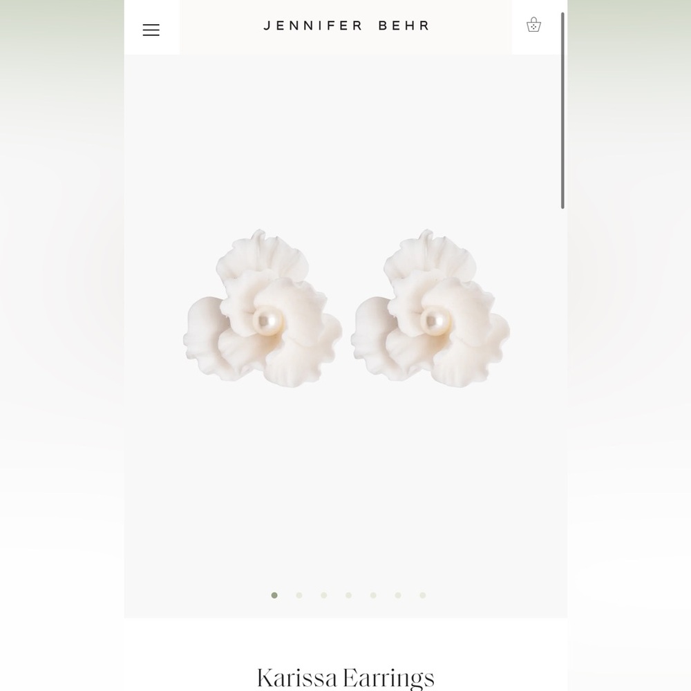Jennifer Behr Karissa White Petal Earrings